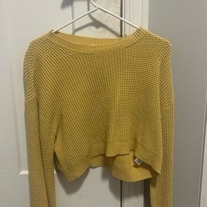 Pacsun cropped yellow sweater